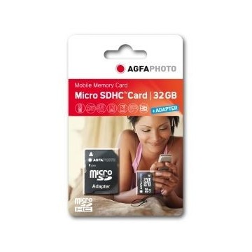 AGFA CARTAO MICRO SDHC 32GB + ADAPTADOR (CLASSE 4)          