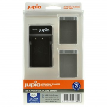 KIT JUPIO 2 BATERIAS PS-BLS5/PS-BLS50+CARREGADOR SINGLE USB 