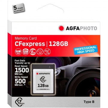 AGFA CARTAO CF-EXPRESS 128GB PROFISSIONAL 500/1500MB